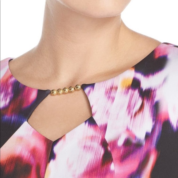 NWT Ellen Tracy Floral Scuba Sheath Dress - Picture 2 of 10